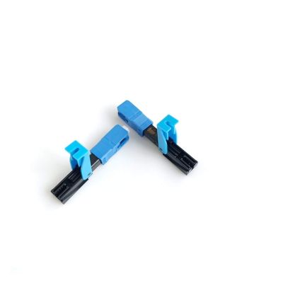 Xiaochen Fiber Adapter Connectors 50PCS, SC UPC Single-Mode Flip-Type Optical Fiber Quick Connector SC Embedded FTTH Optical Fiber Quick Connector