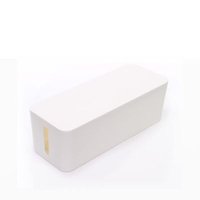 Floating Shelf Bracket Cable Management Box, Router Storage Box, Cord Organizer Box to Protect Charger, Cable, Power Strip and Other Electric Devices Shelves Bracket ( Color : White , Size : X )