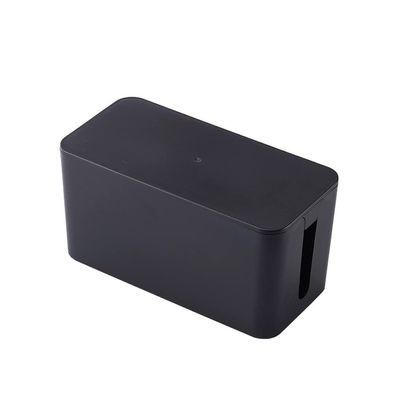 Floating Shelf Bracket Cable Management Box, Router Storage Box, Cord Organizer Box to Protect Charger, Cable, Power Strip and Other Electric Devices Shelves Bracket ( Color : Black , Size : X )