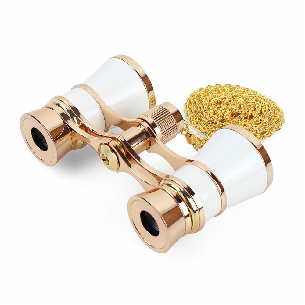 Aroncent Opera Glasses Binoculars 3X25 Mini Compact Binoculars with Chain for Adults Kids Women Vintage Theater Musical Concert
