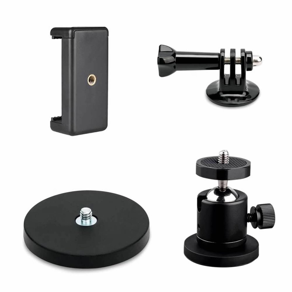 YSJJZRL Magnetic Camera Mount Action Camera Adapter & Phone Holder 360Swivel Mini Tripod Ball,Compatible with GoPro Action Camera phone DJI Action 2 (Base D43mm)