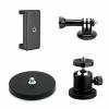 YSJJZRL Magnetic Camera Mount Action Camera Adapter & Phone Holder 360Swivel Mini Tripod Ball,Compatible with GoPro Action Camera phone DJI Action 2 (Base D43mm) view 1