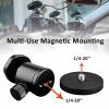 YSJJZRL Magnetic Camera Mount Action Camera Adapter & Phone Holder 360Swivel Mini Tripod Ball,Compatible with GoPro Action Camera phone DJI Action 2 (Base D43mm) view 4