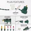 JUSTPRO 300LIGHTS(2*150L) MULTI Extra-Bright With End Connectors Christmas Decorative Lights 19.44m UL Certified Mini String Light Set Waterproof for Home Garden Holiday Tree Party Patio Decor Wedding view 3