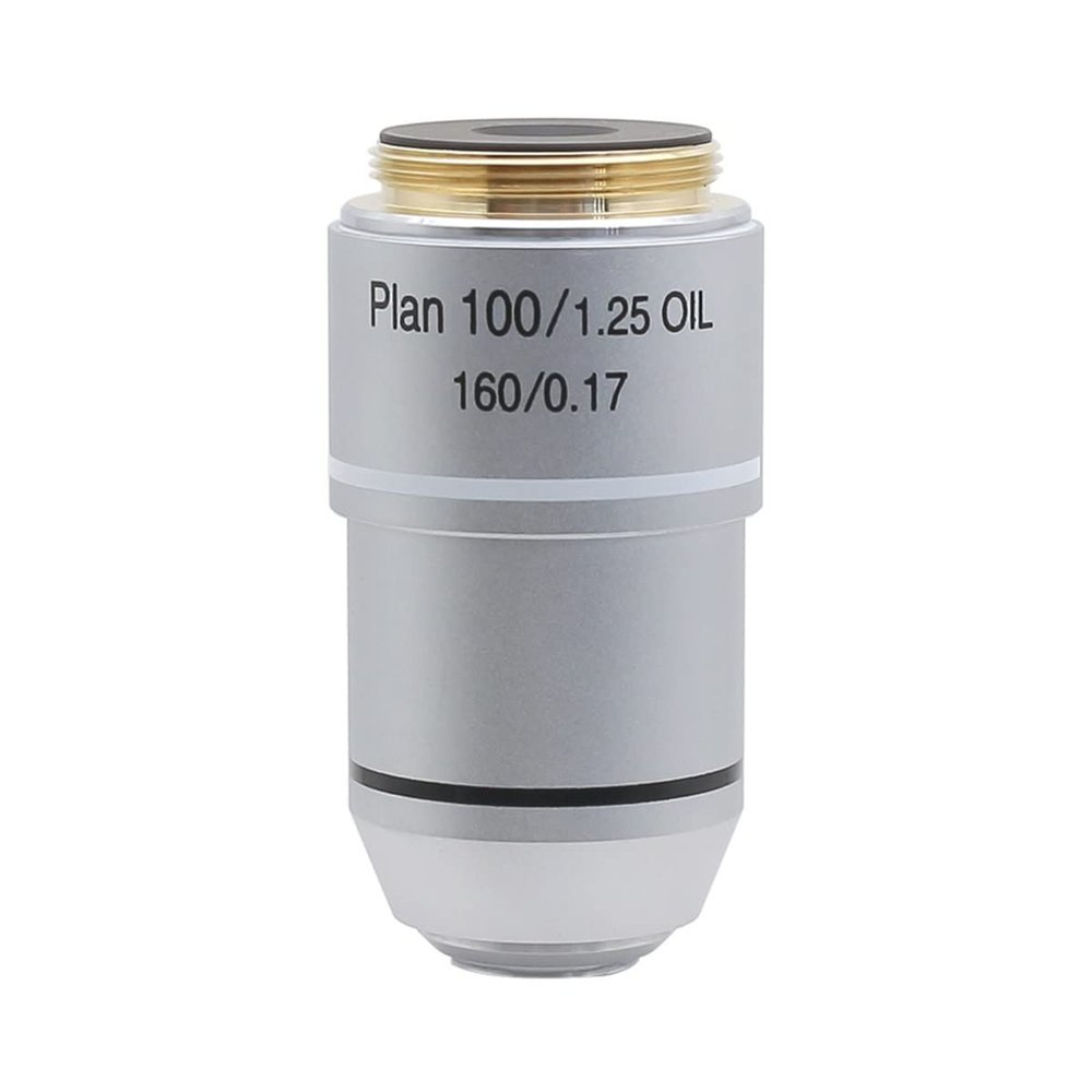 Microscope Kit 4X 10X 20X 40X 60X 100X Biological Microscope Objective Lens Microscope Lens Adapters (Color : 100X)