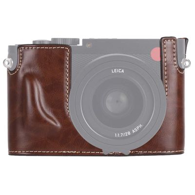 HUANGYUNCHAO YUNCHAO Camera Accessories 1/4 inch Thread PU Leather Camera Half Case Base for Leica Q Camera Bags