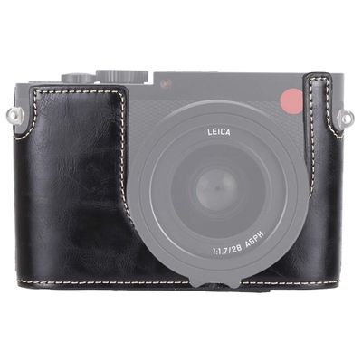 HUANGYUNCHAO YUNCHAO Camera Accessories 1/4 inch Thread PU Leather Camera Half Case Base for Leica Q Camera Bags