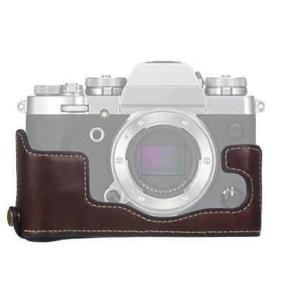 HUANGYUNCHAO YUNCHAO Camera Accessories 1/4 inch Thread PU Leather Camera Half Case Base for FUJIFILM X-T3/X-T2 Camera Bags