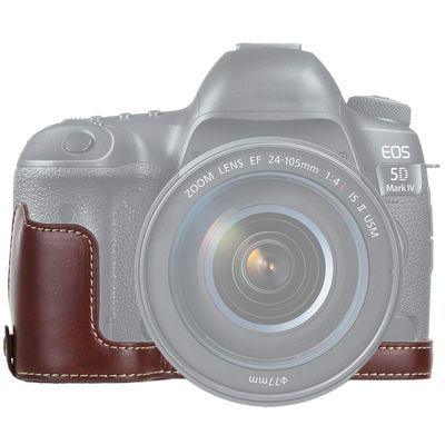HUANGYUNCHAO YUNCHAO Camera Accessories 1/4 inch Thread PU Leather Camera Half Case Base for Canon EOS 5D Mark IV / 5D Mark III Camera Bags