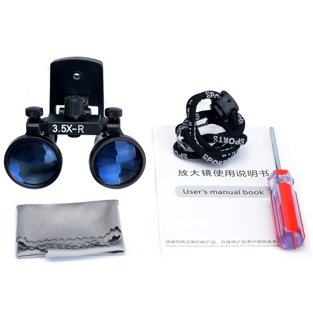 3.5X-R Binocular Loupes Clip-on Type Magnifier Optical Glass DY-110