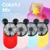 Kbinter Cute Mouse Handheld Fan, Rechargeable USB Mini Fan(Red+Pink+Blue) view 2