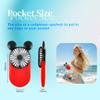 Kbinter Cute Mouse Handheld Fan, Rechargeable USB Mini Fan(Red+Pink+Blue) view 4