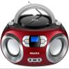 MEGATEK Portable CD Player Boombox with FM Radio, Bluetooth, USB Port, AUX Input, and Headphone Jack  CD-R/CD-RW/MP3-CD Compatible, Clear Stereo Sound, Backlit LCD Display  Cherry Red view 1