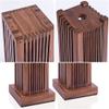 Feet Bookshelf Speaker Stands, Solid Wood Floor Theater Audio Stand,Music Room Bracket A Pair (Color : Brown, Size : 23 * 25 * 60cm) view 3