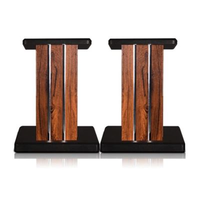 Feet Wood Speaker Stands,1 Pair,Floor-Standing Surround Speaker Stand,Audio Listening Experience for Home Theaters (Color : Brown, Size : 30 * 23 * 30cm)