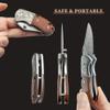 STARDW Small Folding Pocket Knife for Men Women,Damascus Pattern Folding Utility Knife,Box Cutter,Cool EDC Knife for Outdoor,Camping,Hiking,Gifts for Dad Husband Men(A) view 3