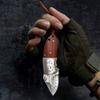 STARDW Small Folding Pocket Knife for Men Women,Damascus Pattern Folding Utility Knife,Box Cutter,Cool EDC Knife for Outdoor,Camping,Hiking,Gifts for Dad Husband Men(A) view 4