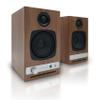 Audioengine A2 HD Walnut Computer Speakers and DS1M Metal Stands view 4