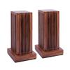 Feet Bookshelf Speaker Stands, Solid Wood Floor Theater Audio Stand,Music Room Bracket A Pair (Color : Brown, Size : 23 * 25 * 50cm) view 1