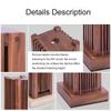 Feet Bookshelf Speaker Stands, Solid Wood Floor Theater Audio Stand,Music Room Bracket A Pair (Color : Brown, Size : 23 * 25 * 50cm) view 4