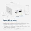 ChargeIT! 75W Dual USB Desktop Charger - USB-A & USB-C PD Charger w/PPS for Offices, Labs, and More view 4