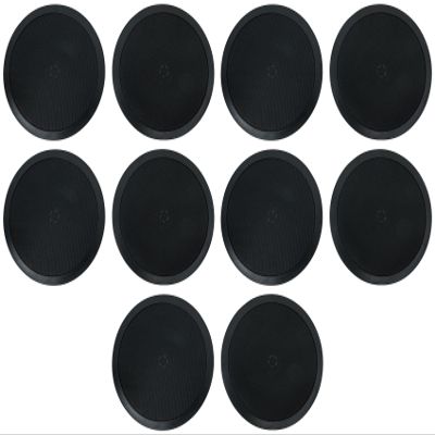 Rockville (10) HC85-16 Black 8" 700 Watt in-Ceiling Home Theater Speakers 16 Ohm