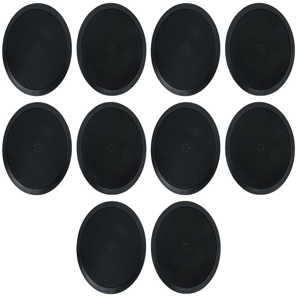 Rockville (10) HC85-16 Black 8" 700 Watt in-Ceiling Home Theater Speakers 16 Ohm