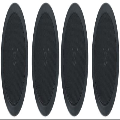 Rockville HC55-16 Black 300-Watt 5.25 in in-Ceiling Home Theater Speakers, 16 Ohm, Easy Ceiling Installation, for Media Rooms and Offices, 4-Piece