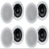 Rockville (8) HC85-16 White 8" 700 Watt in-Ceiling Home Theater Speakers 16 Ohm view 1