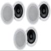 Rockville HC85-16 White 8 in 700W Peak / 240W RMS in-Ceiling Home Theater Speakers, 16 Ohm, Polypropylene Cone, Aimable Tweeter, Paintable Grills, 6-Pairs view 1
