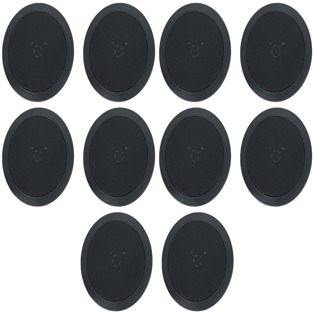 Rockville HC55-16 Black 5.25-in 300-Watt Peak/120-Watt RMS Black 16-Ohm in-Ceiling Home Theater Speakers, Polypropylene Cone and Rubber Surround, for Home Audio Multi-Room Install, 10-Piece