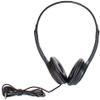 Soundnetic 500 Pack SN313 Classroom Over The Head Stereo Headphones with Leatherette Earpads, Black view 2