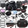 Canon EOS 4000D (Rebel T100) DSLR Camera w/EF-S 18-55mm F/3.5-5.6 Zoom Lens + 128GB Memory + Case + Tripod + Filters (36pc Bundle) (Renewed) view 1
