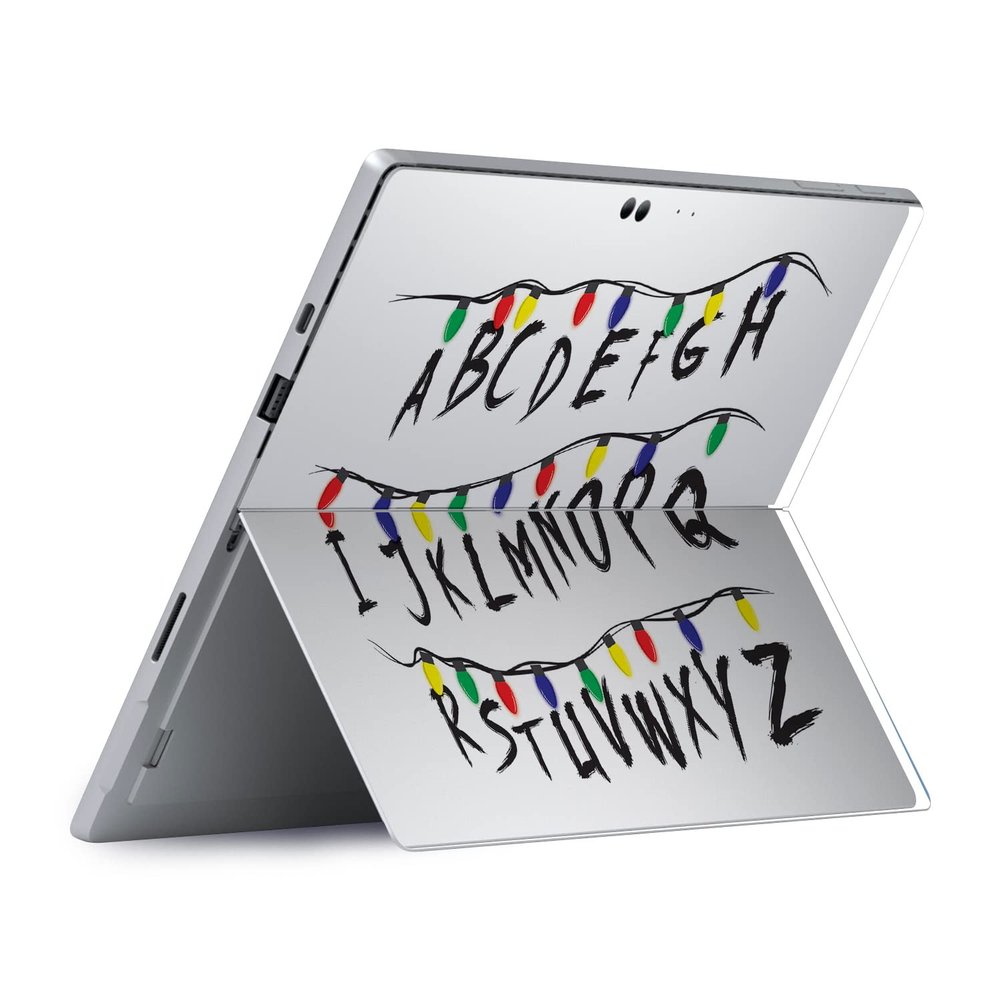 MightySkins Skin Compatible with Microsoft Surface Pro 8 - Stranger Alphabet | Protective, Durable, and Unique Vinyl Decal wrap Cover | Easy to Apply and Change Styles | Made in The USA