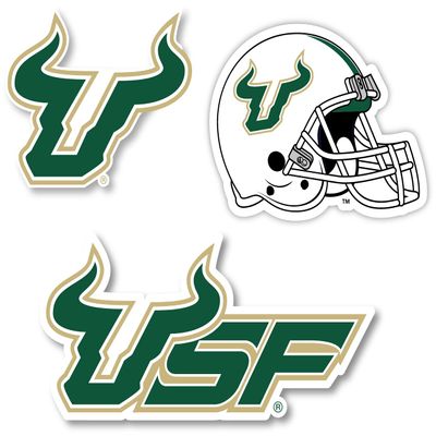 South Florida Bulls Vinyl Decal Sticker 3 Pack 4-Inch Each Officially Licensed Collegiate Product