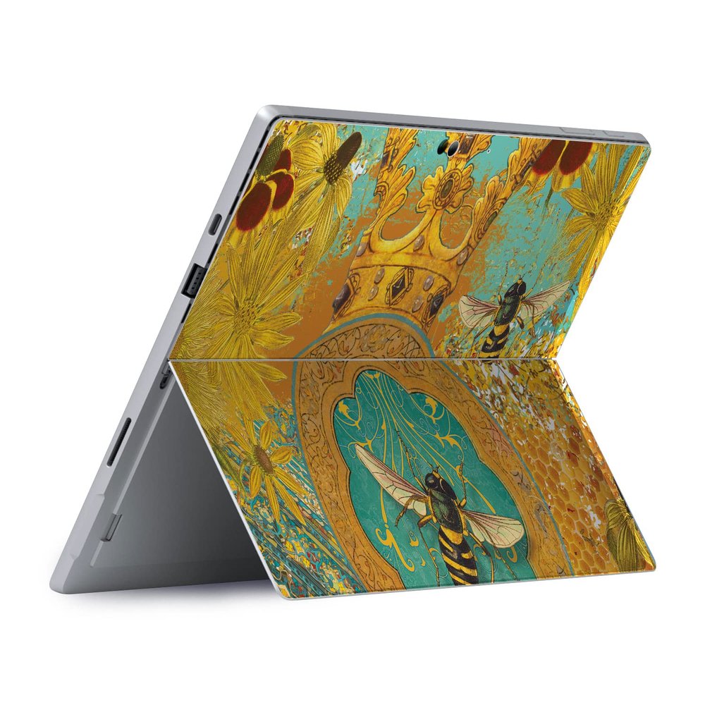 MightySkins Skin Compatible with Microsoft Surface Pro 8 - Bee Queen | Protective, Durable, and Unique Vinyl Decal wrap Cover | Easy to Apply, Remove, and Change Styles | Made in The USA