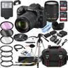 Nikon D7500 DSLR Camera with 18-140mm VR Zoom Lens, 128GB Memory, Case, Tripod, Filters (34pc Bundle) view 1
