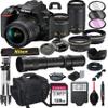 Nikon D3500 DSLR Camera with 18-55mm VR and 70-300mm Lens Bundle with 420-800mm Preset f/8 Telephoto Lens + 128GB Card, Tripod, Flash, and More (23pc Bundle) (Renewed) view 1