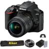 Nikon D3500 DSLR Camera with 18-55mm VR and 70-300mm Lens Bundle with 420-800mm Preset f/8 Telephoto Lens + 128GB Card, Tripod, Flash, and More (23pc Bundle) (Renewed) view 2