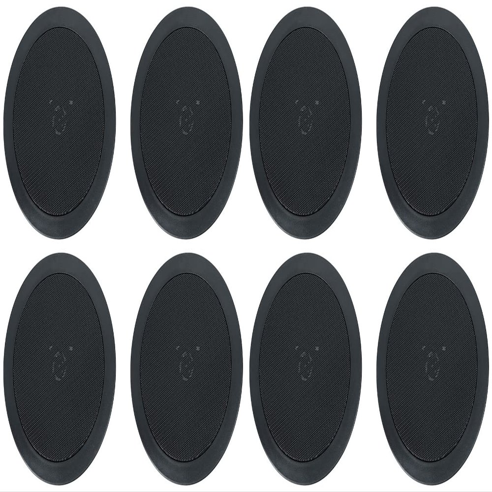 Rockville HC55-16 Black 5.25 in 300W Peal / 120W RMS in-Ceiling Speakers 16 Ohm, Polypropylene Woofer, Mylar Dome Tweeter, Swivel Tweeter, for Home Theater, 8-Pairs