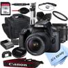 Canon EOS 3000D (Rebel T100) DSLR Camera with 18-55mm f/3.5-5.6 Zoom Lens + 32GB Card, Tripod, Case, and More (18pc Bundle) (Renewed) view 1