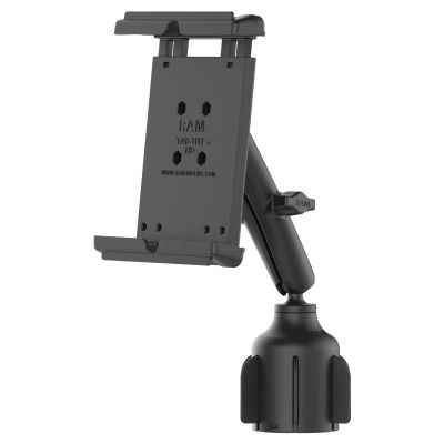 RAM MOUNTS Tab-Tite Universal Spring Loaded Holder for 8" Tablets with Case with RAM Stubby Cup Holder Base