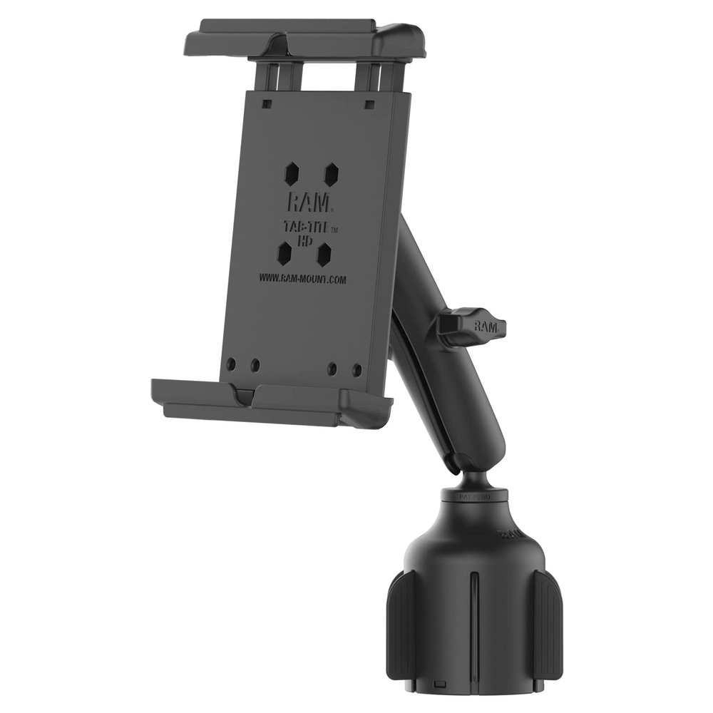RAM MOUNTS Tab-Tite Universal Spring Loaded Holder for 8" Tablets with Case with RAM Stubby Cup Holder Base