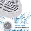 Herdio 6.5 Inch 2-Way Waterproof Marine Bluetooth Ceiling Speakers, 120W Flush Mount, Suitable for Boat ATV UTV Golf Cart Camper RV Hot Tub Bathroom Outdoor, 1 Pair, White view 3