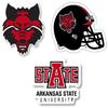 Arkansas State Vinyl Decal Sticker 3 Pack 4-Inch Each Officially Licensed Collegiate Product view 1