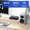 1200W Amplifier Home Audio 4 Channel, Bluetooth5.0 Small Amplifier, RMS 45Wx4, 300W*4 Peak Power Stereo Receiver with USB, SD, Class D Speaker Amp for Home Theater Karaoke RCA, Garage view 2
