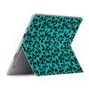MightySkins Carbon Fiber Skin Compatible with Microsoft Surface Pro 8 - Teal Leopard | Protective, Durable, and Unique Vinyl Decal wrap Cover | Easy to Apply Change Styles | Made in The USA view 1