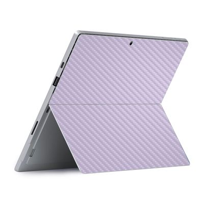 MightySkins Carbon Fiber Skin Compatible with Microsoft Surface Pro 8 - Solid Lilac | Protective, Durable, and Unique Vinyl Decal wrap Cover | Easy to Apply Change Styles | Made in The USA