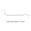 MECCANIXITY Telephone Handset Cord, 4P4C 16.4 Feet Coiled Landline Phone Handset Cable for Home or Office White 2 Pack view 2