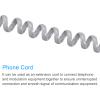 MECCANIXITY Telephone Handset Cord, 4P4C 9.84 Feet Coiled Landline Phone Handset Cable for Home or Office Grey 4 Pack view 4